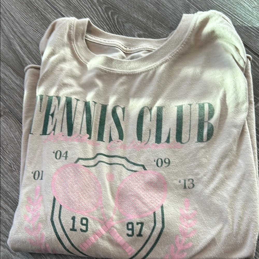 Fifth Sun Beige Tennis Club Graphic Tee - Picture 6 of 6